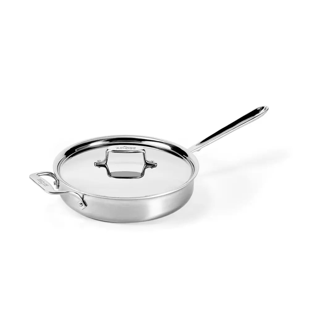 D5 Stainless Brushed 5-ply Bonded Cookware, Saute Pan with lid, 3 quart