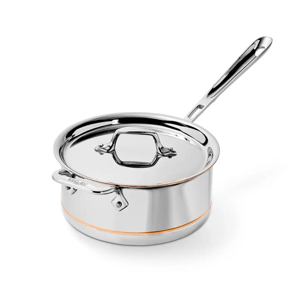 Copper Core 5-ply Bonded Cookware, Sauce Pan with lid, 3 quart