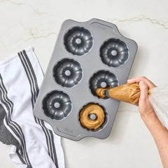 Pro-Release Nonstick Bakeware, Mini Fluted Cake Pan, 6 Cup