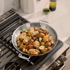D3 Stainless 3-ply Bonded Cookware Paella Pan, 14 inch