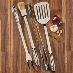 Stainless Steel 4 piece BBQ Tool Set with box