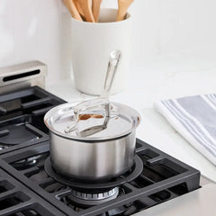 D5 Stainless Brushed 5-ply Bonded Cookware, Sauce Pan with lid, 1.5 quart