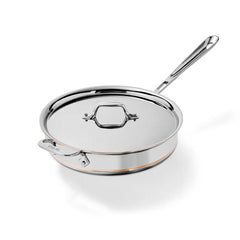 Copper Core 5-ply Bonded Cookware, Saute Pan with lid, 3 quart