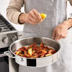 D5 Polished 5-ply Bonded Cookware, Sauté Pan, 5 quart