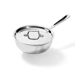 D3 Stainless 3-ply Bonded Cookware, Saucier with lid, 2 quart