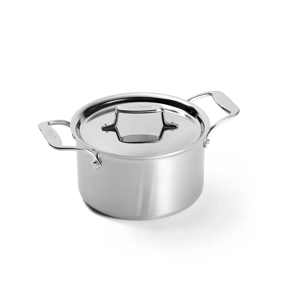 D5 Stainless Brushed 5-ply Bonded Cookware, Soup Pot with lid, 4 quart