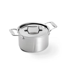 D5 Stainless Brushed 5-ply Bonded Cookware, Soup Pot with lid, 4 quart