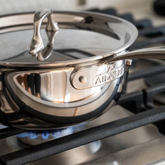 G5® Graphite Core Stainless Steel 5-ply Bonded Cookware, Saucier with Lid, 2.5 quart
