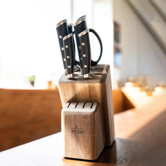 Forged Knives; Knife Block Set; 7 Piece