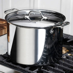D3 Stainless 3-ply Bonded Cookware, Stockpot with lid, 12 quart