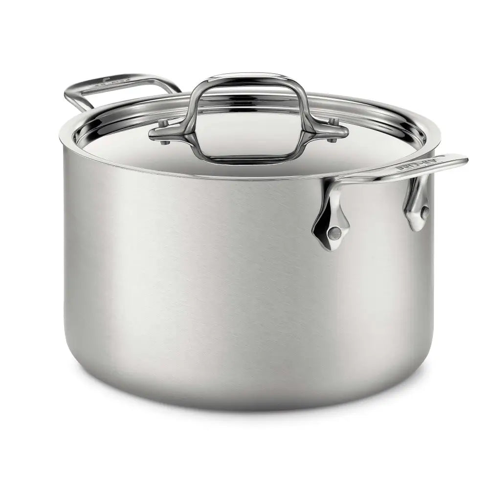 D5 Stainless Brushed 5-ply Bonded Cookware, Stockpot with lid, 12 quart