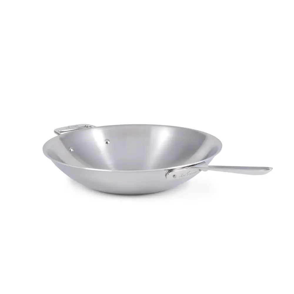 D5 Stainless Polished 5-ply Bonded Cookware, Wok, 14 inch