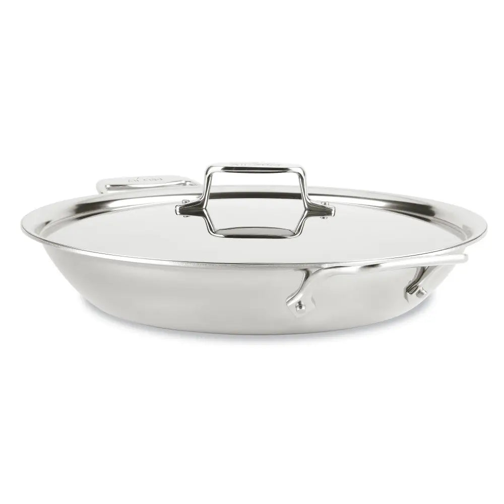 D5 Stainless Polished 5-ply Bonded Cookware, Universal Pan with Lid, 4.5 quart