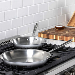D3 Stainless 3-ply Bonded Cookware Set, 2 piece Fry Pan Set, 10 &amp; 12 inch