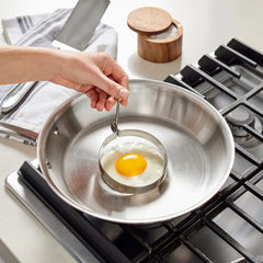 Outdoor Accessories, Stainless Steel 4 inch Egg Ring Set, 2 Piece