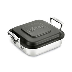 Specialty Cookware, Stainless Steel Square Baker with lid, 8 inch