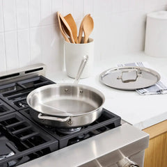 D5 Stainless Brushed 5-ply Bonded Cookware, Saute Pan with lid, 3 quart