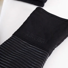 Oven Mitt Set; Black; 2 pieces
