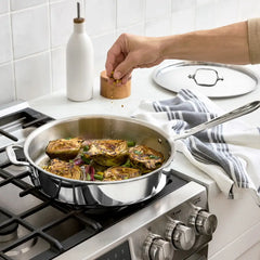 D3 Stainless 3-ply Bonded Cookware Sauté Pan, 5 quart