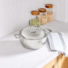 D5 Stainless Brushed 5-ply Bonded Cookware, Dutch Oven, 5.5 quart