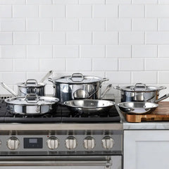 D3 Stainless 3-ply Bonded Cookware Set with 3-Qt Casserole, 10 piece Set