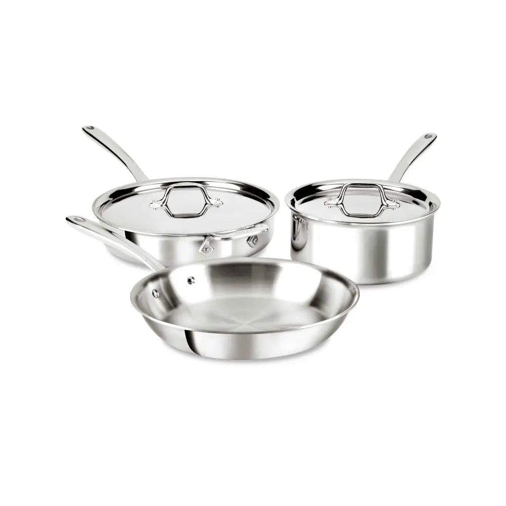 D3 Stainless Everyday 3-ply Bonded Starter Cookware Set, 5 Piece