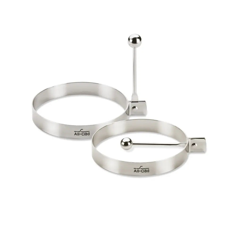 Outdoor Accessories, Stainless Steel 4 inch Egg Ring Set, 2 Piece