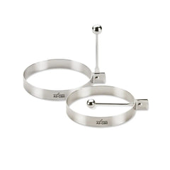 Outdoor Accessories, Stainless Steel 4 inch Egg Ring Set, 2 Piece