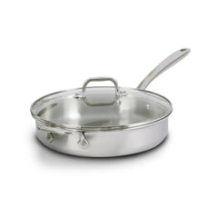 D3 Stainless Everyday 3-ply Bonded Cookware, Sauté Pan with Glass lid, 3 quart
