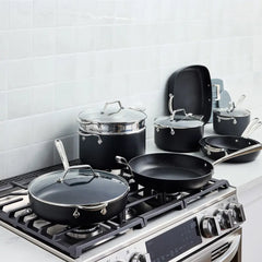 Essentials Hard Anodized Nonstick Cookware Set, 13-piece