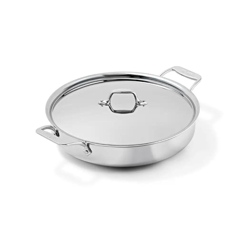 D3 Stainless 3-ply Bonded Cookware, Mother of All Pans with lid, 6 quart