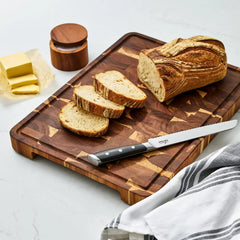 Forged Knives 2 Piece Set; Cutting Board &amp; 8 inch Bread Knife