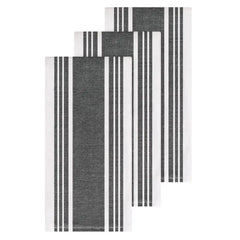 Dual Kitchen Towel Set; Black; 3 pieces