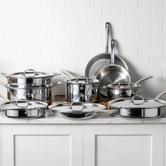 G5® Graphite Core Stainless Steel 5-ply Bonded Cookware, 15 Piece Set