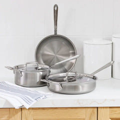 D5 Stainless Brushed 5-ply Bonded Cookware Set, 5 piece Set