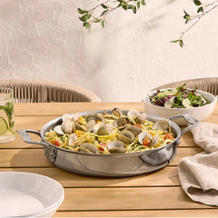 D3 Stainless 3-ply Bonded Cookware, Mother of All Pans with lid, 6 quart