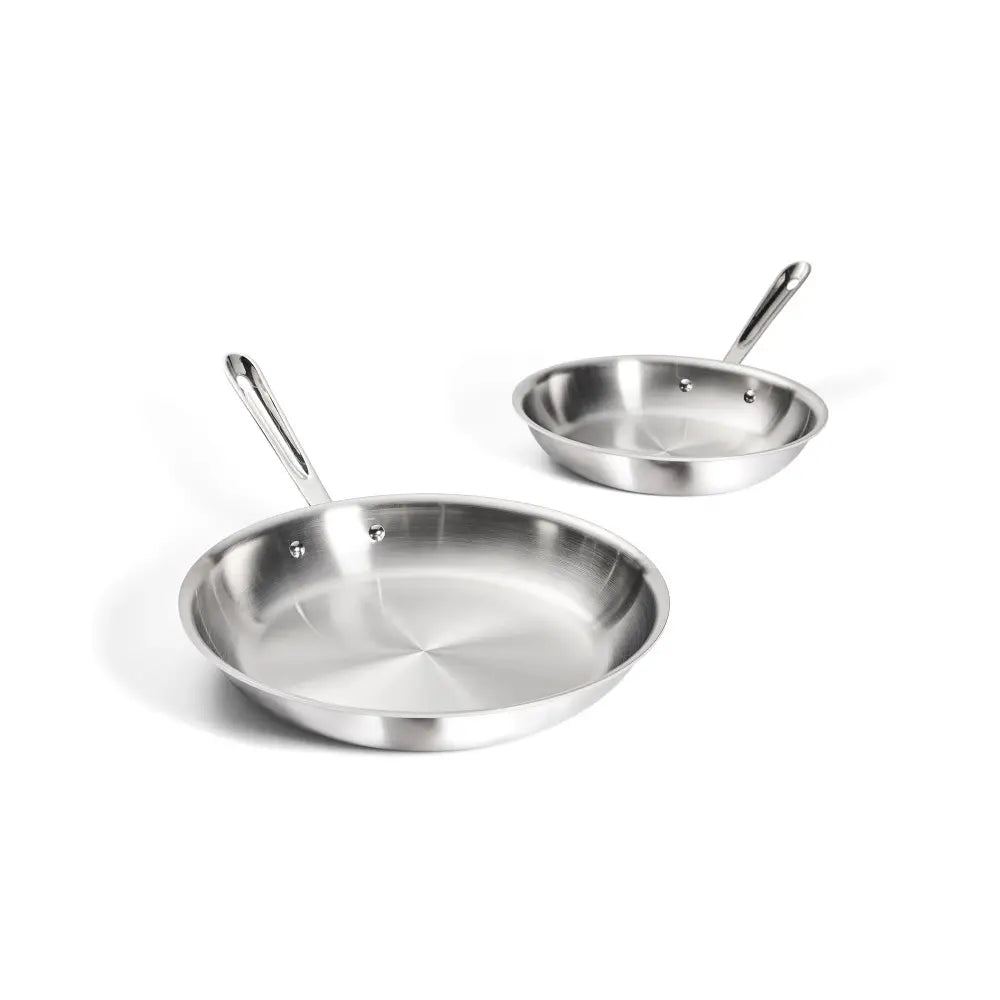 D3 Stainless 3-ply Bonded Cookware Set, 2 piece Fry Pan Set, 10 &amp; 12 inch