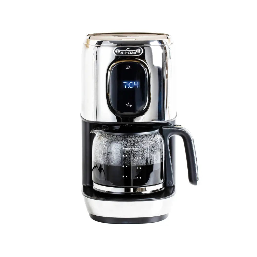 8 Cup Coffee Maker, Touchscreen, Stainless Steel, Aroma function