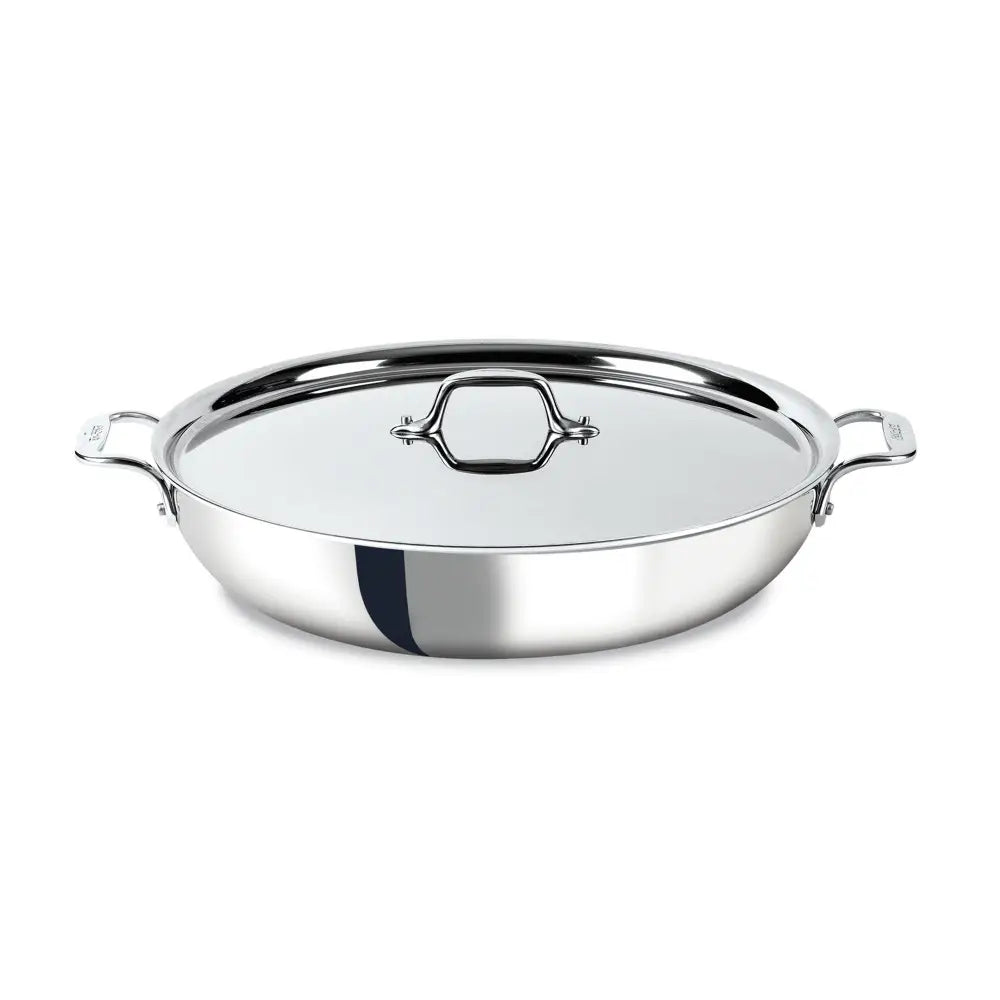 D3 Stainless 3-ply Bonded Cookware, Sunday Supper Pan with Lid, 7 quart