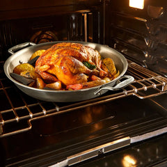 D5 Stainless Polished 5-ply Bonded Cookware, Universal Pan with Lid, 4.5 quart