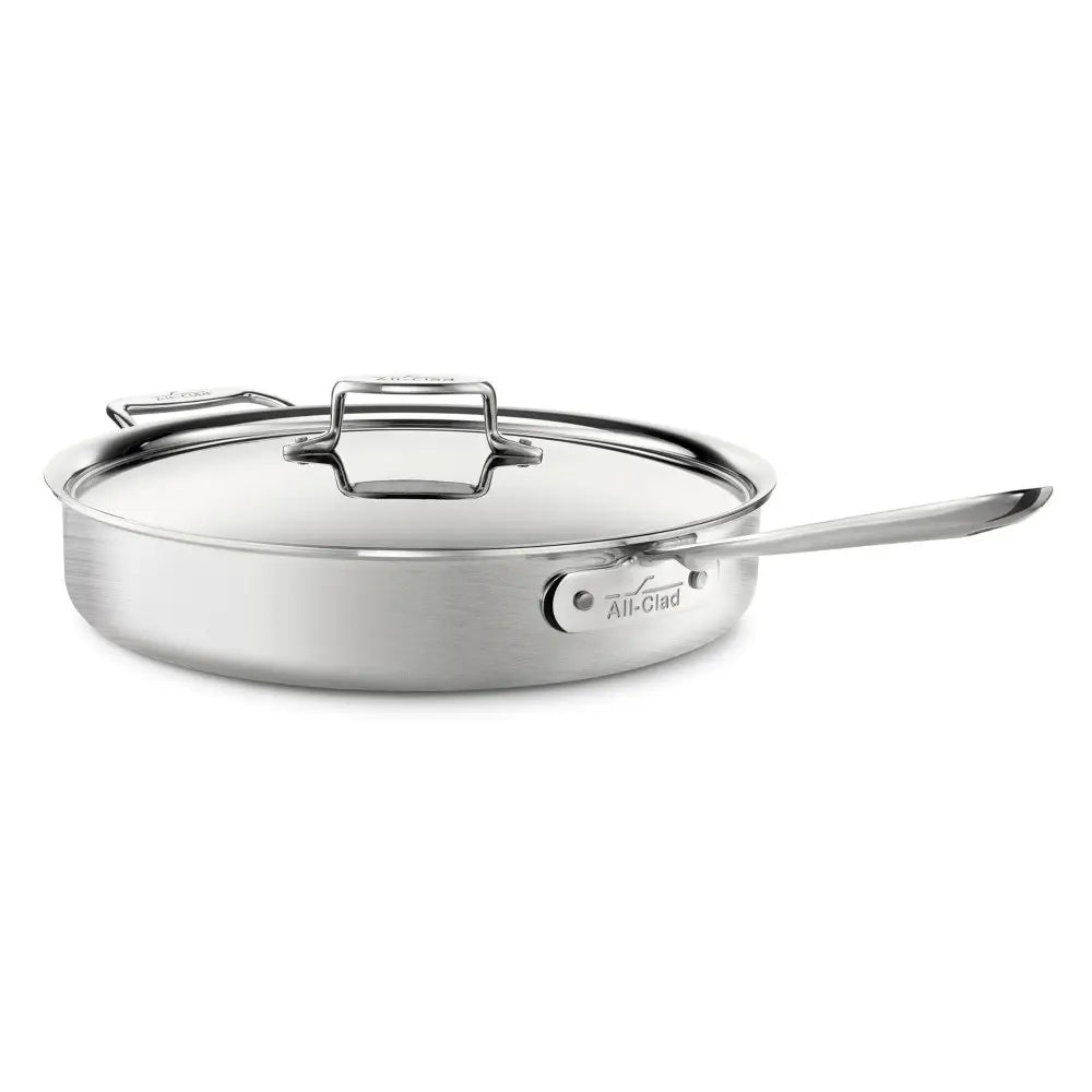 D5 Stainless Brushed 5-ply Bonded Cookware, Saute Pan with lid, 6 quart