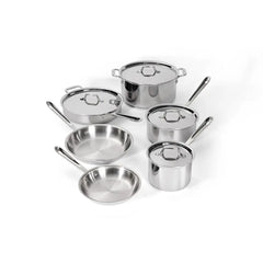D3 Stainless 3-ply Bonded Cookware Set with 3-Qt Saucepan, 10 piece Set
