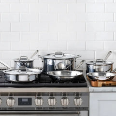 D3 Stainless 3-ply Bonded Cookware Set with 3-Qt Saucepan, 10 piece Set