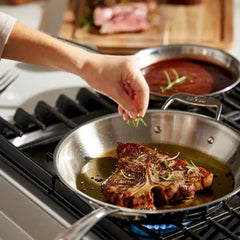 G5® Graphite Core Stainless Steel 5-ply Bonded Cookware, Skillet with Lid, 12.5 inch